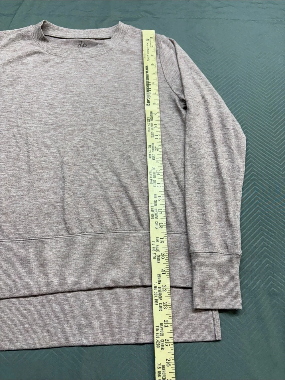 ALO Yoga Women’s Heathered Light Pink Crewneck Sweatshirt Size XS